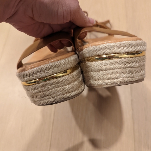 Women's Tan and Brown Espadrille Sandals - Picture 6 of 13